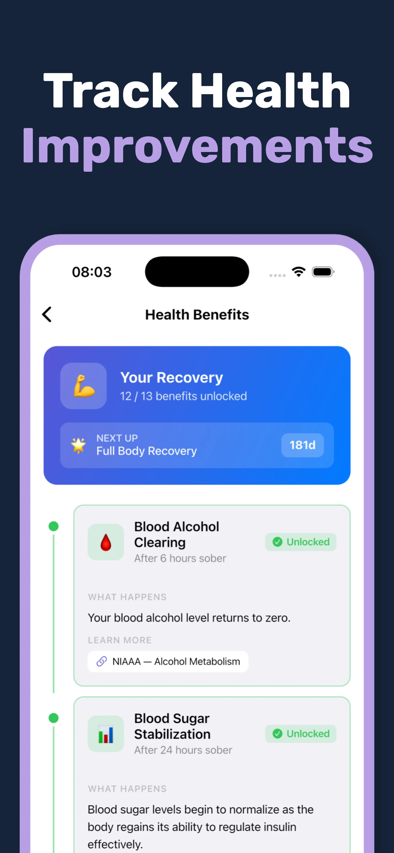 Sober Tracker: Quit Alcohol screenshot